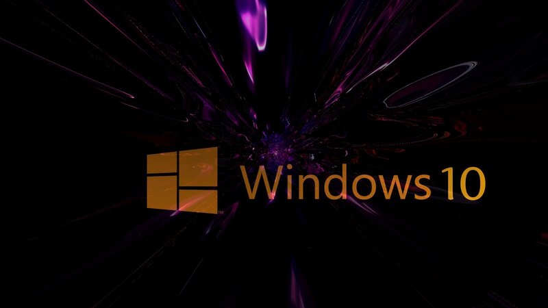 Windows 10 Logo — Black, Dramatic