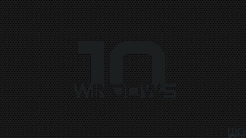 Windows 10 Logo — Black, Minimalist, Digital Art, Text, Dot Pattern