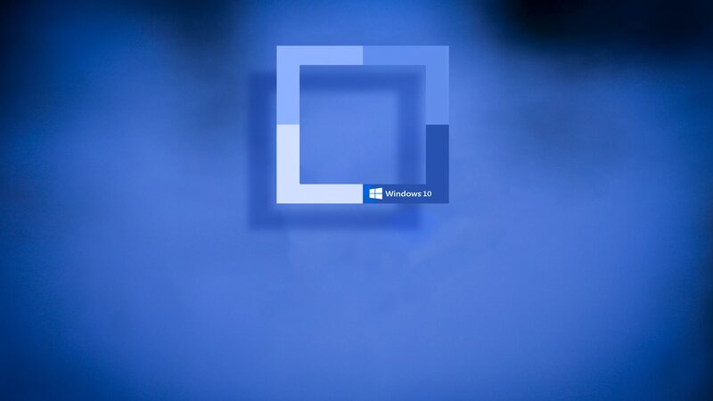 Windows 10 Logo — Blue, Minimalist, Digital Art