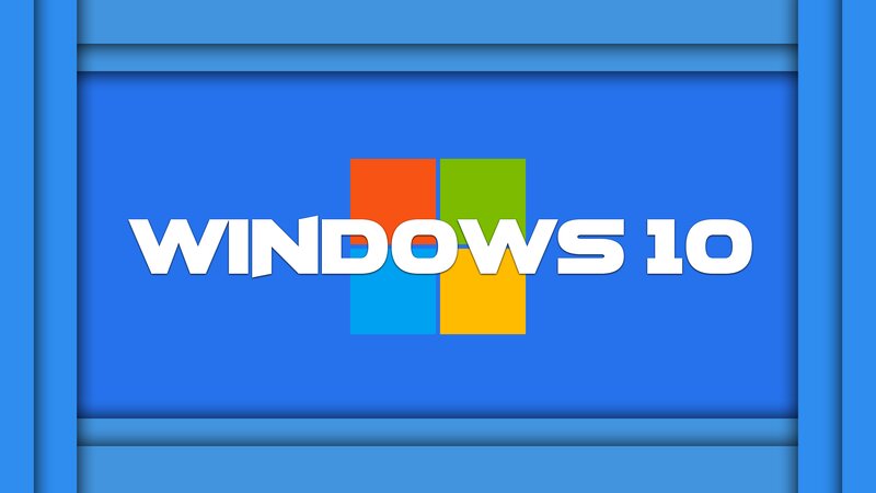 Windows 10 Logo — Blue, Neutral, Vector Art