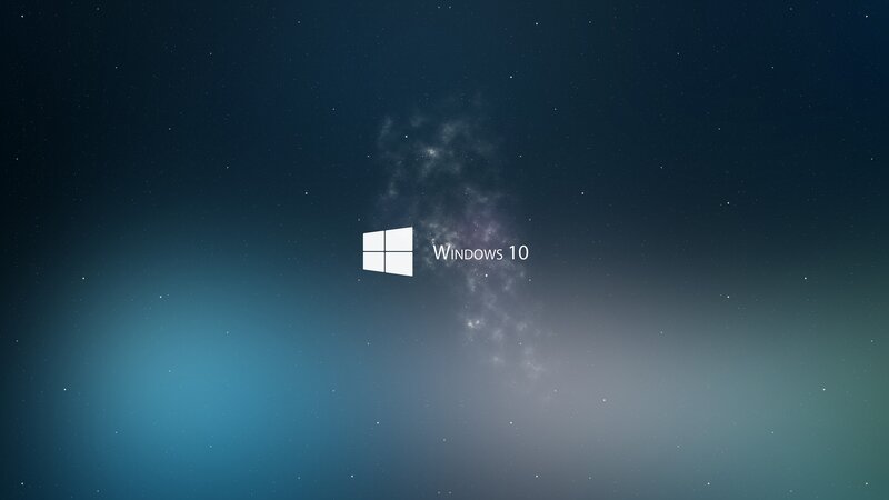 Windows 10 Logo — Blue, Serene, Night