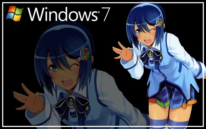 Windows 7 anime character art