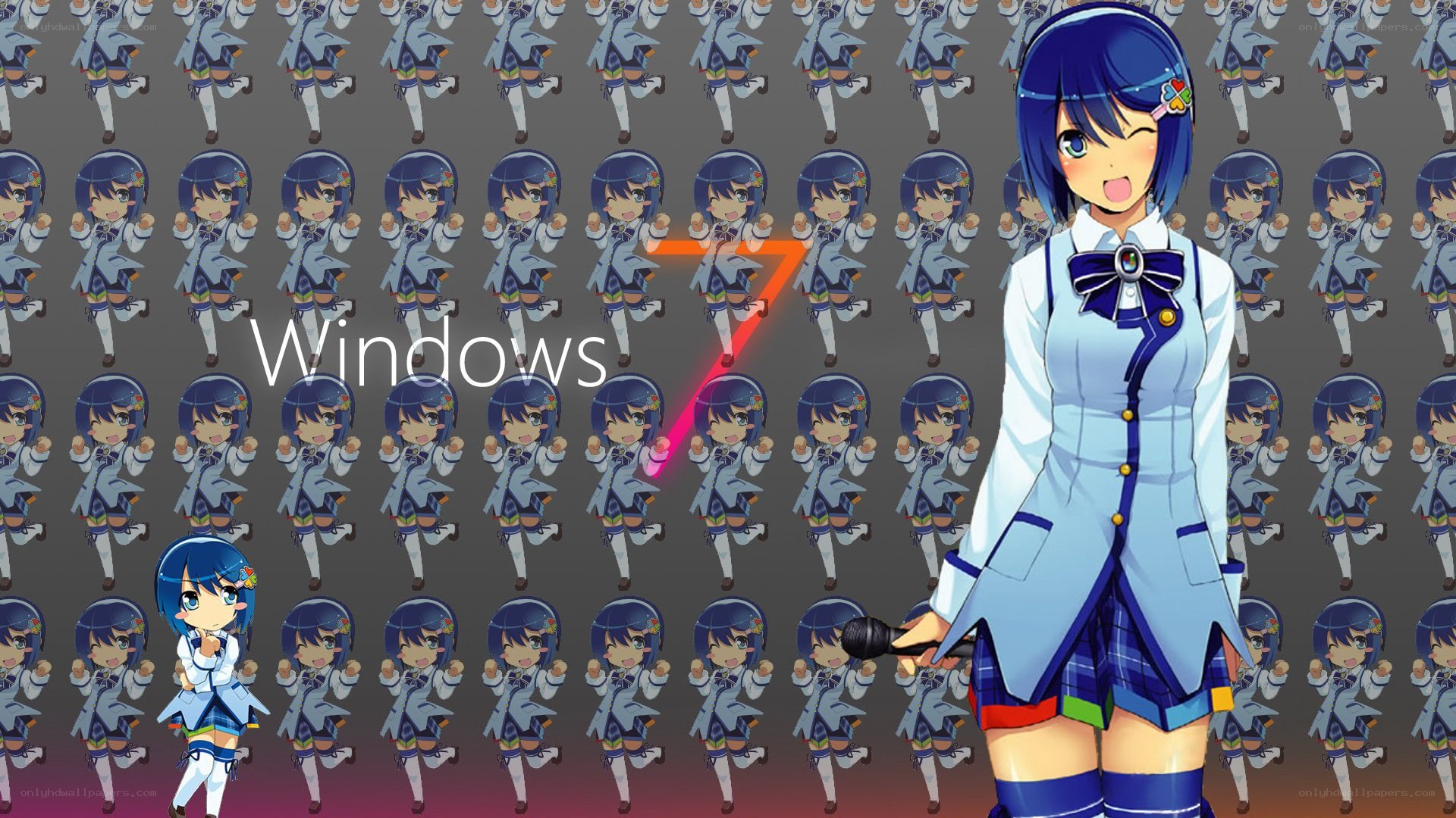 Windows 7 anime character art