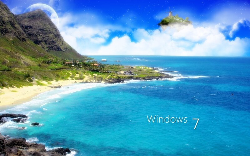 Windows 7 beach wallpaper