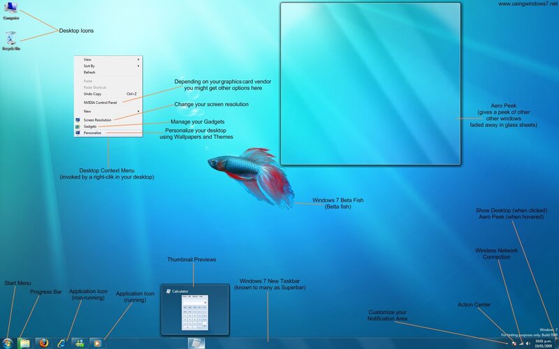 Windows 7 Beta desktop guide