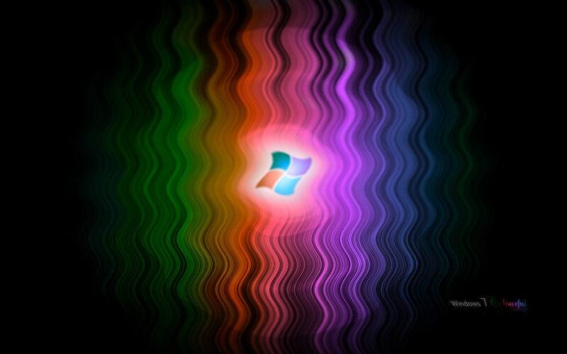 Windows 7 colorful waves