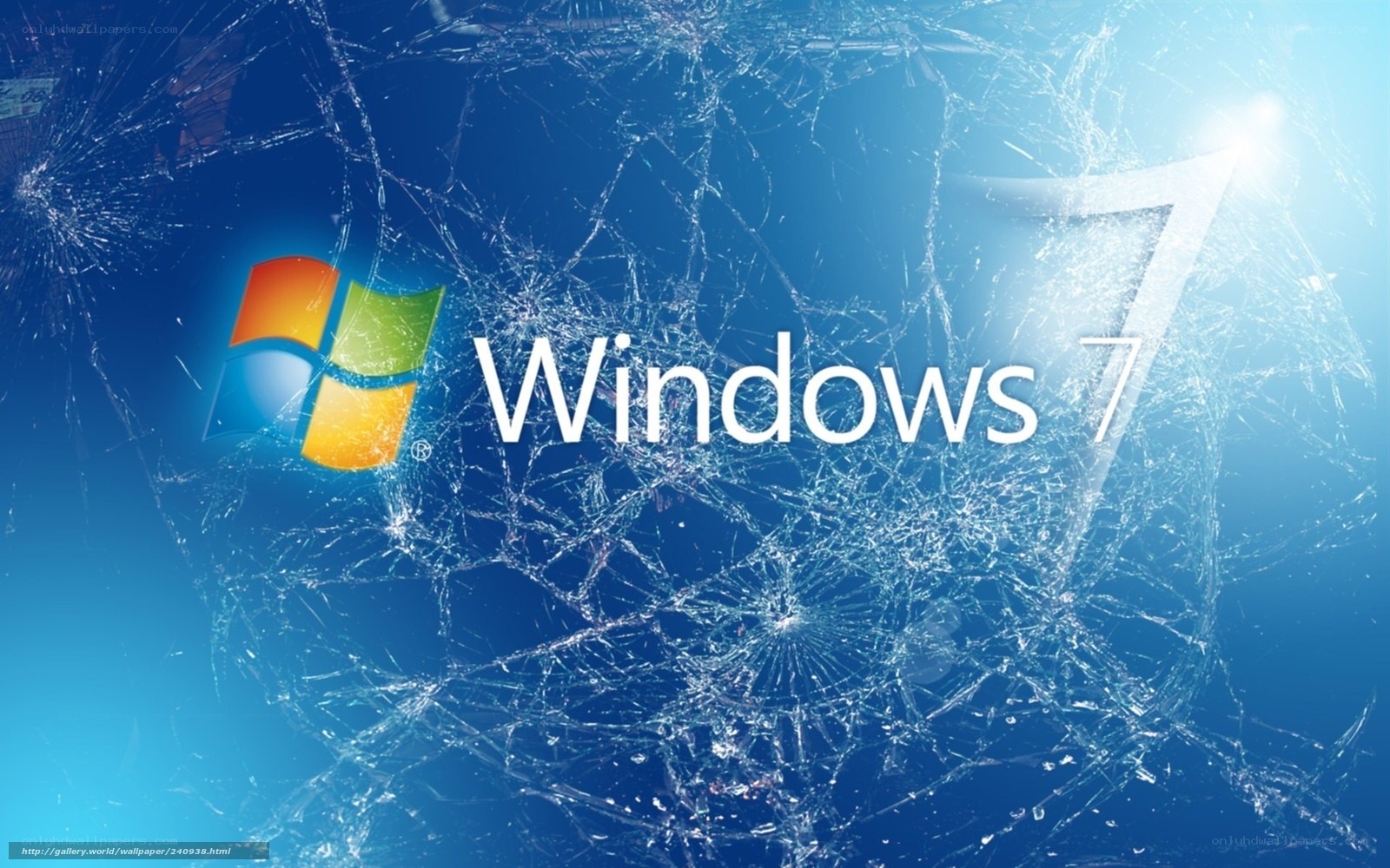 Windows 7 cracked screen