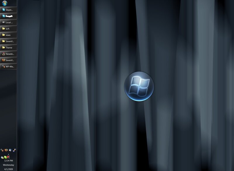 Windows 7 Desktop — Blue