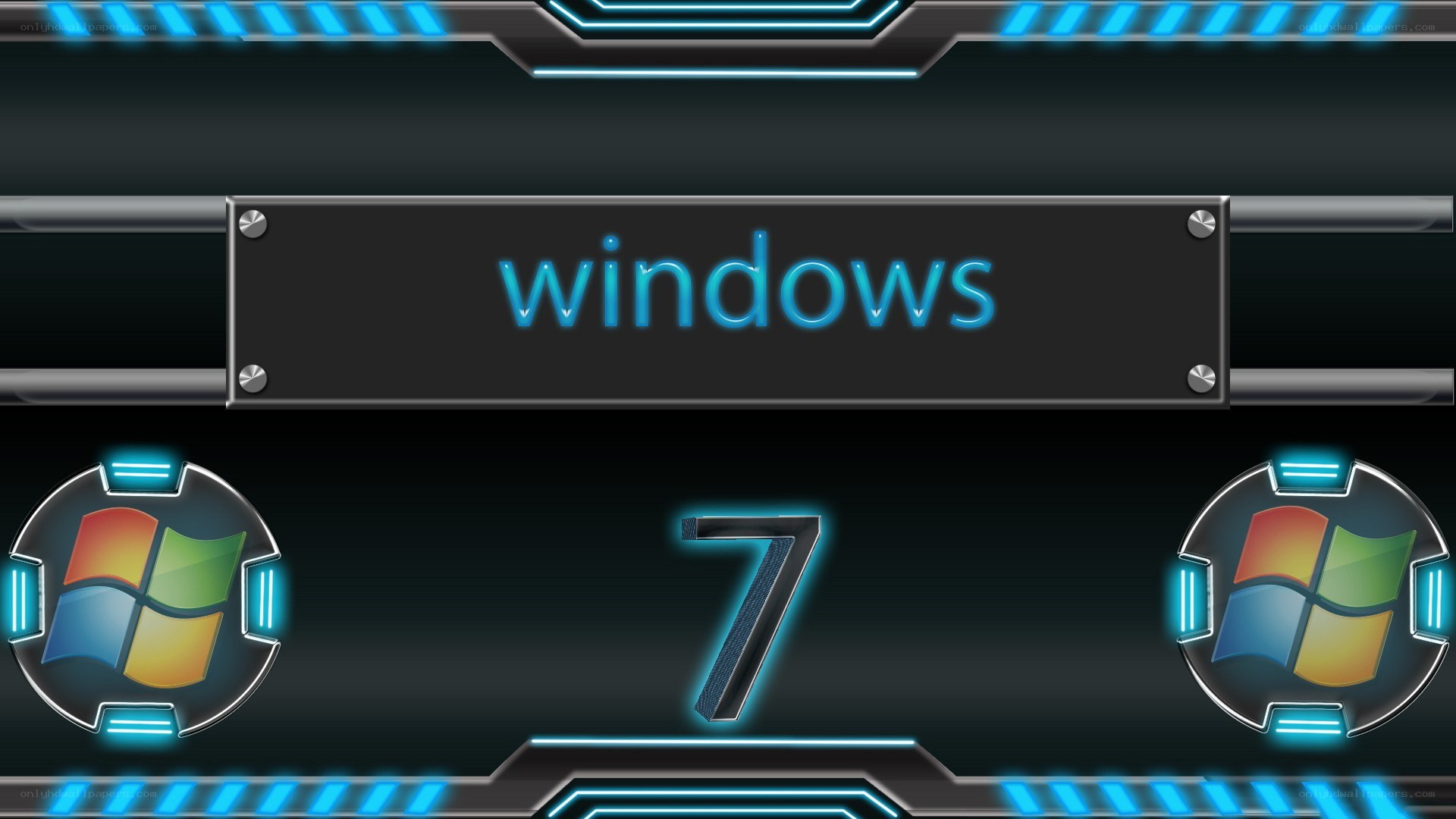 Windows 7 futuristic interface