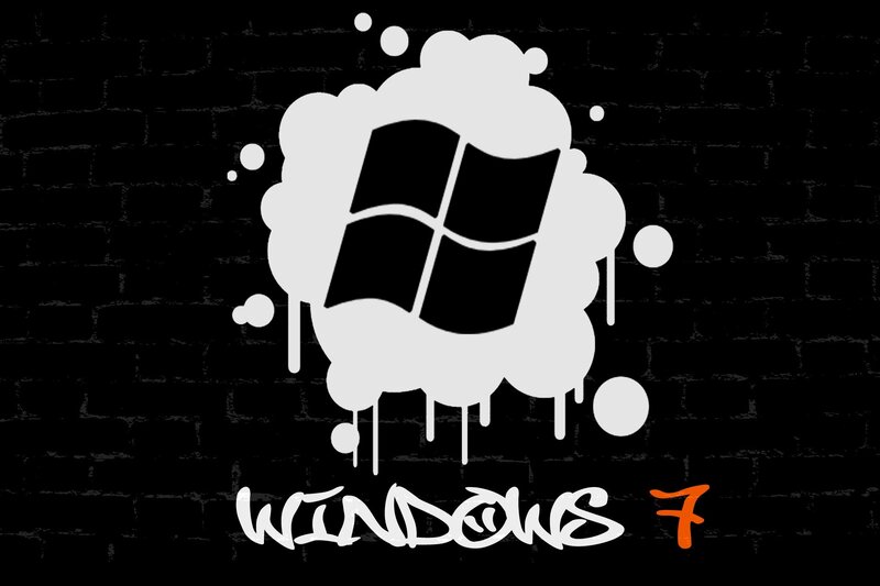 Windows 7 graffiti art