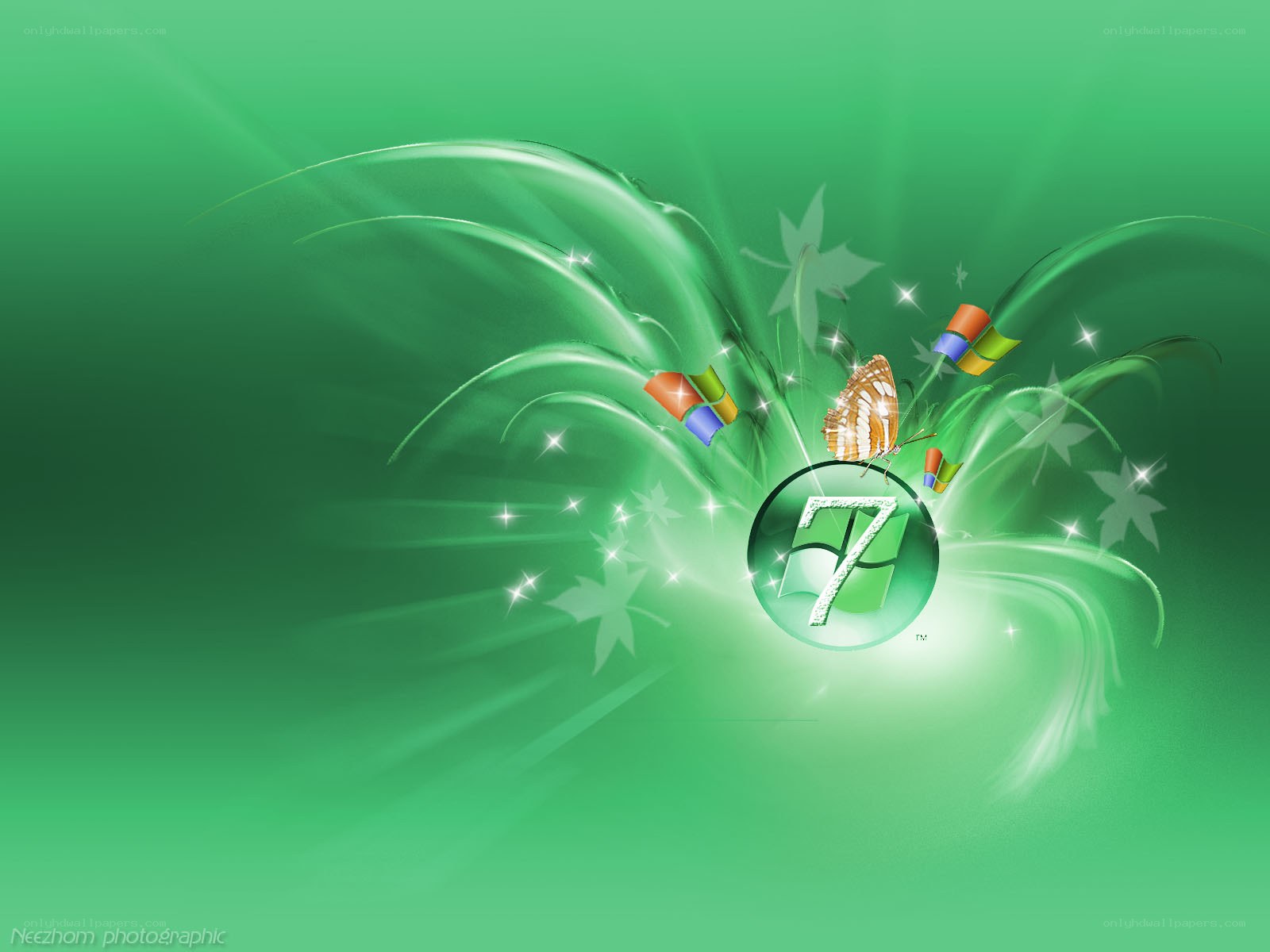 Windows 7 green wallpaper