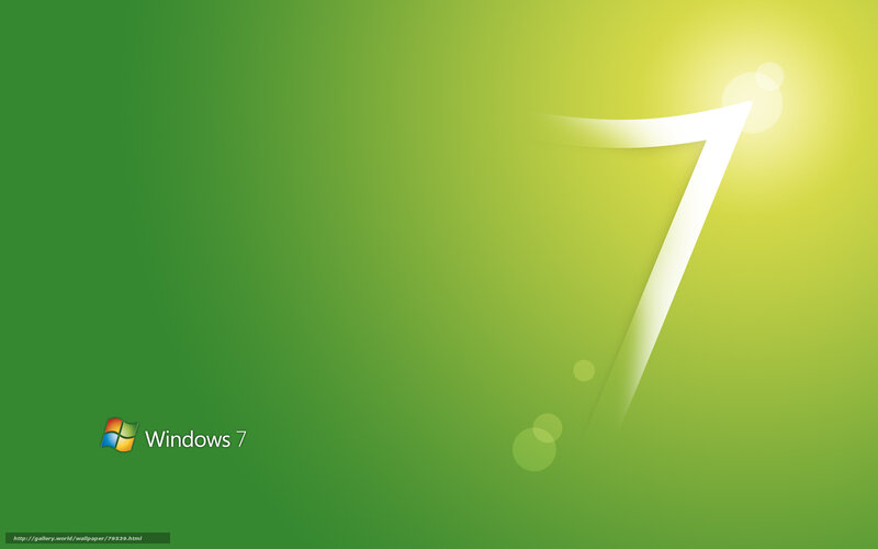 Windows 7 green wallpaper