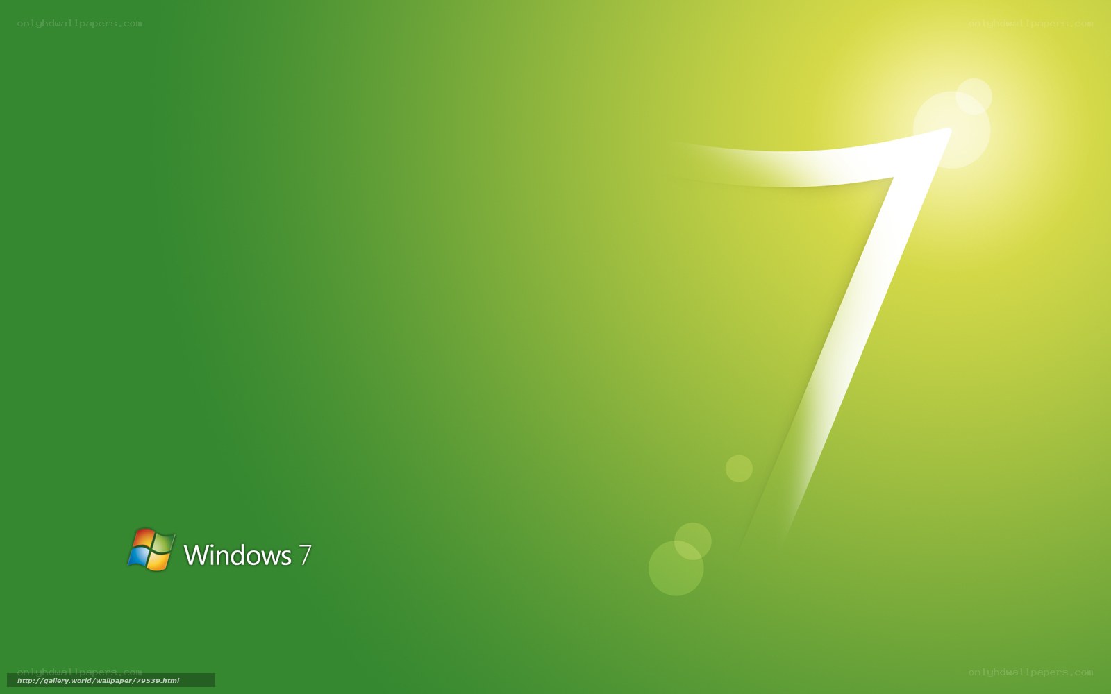 Windows 7 green wallpaper