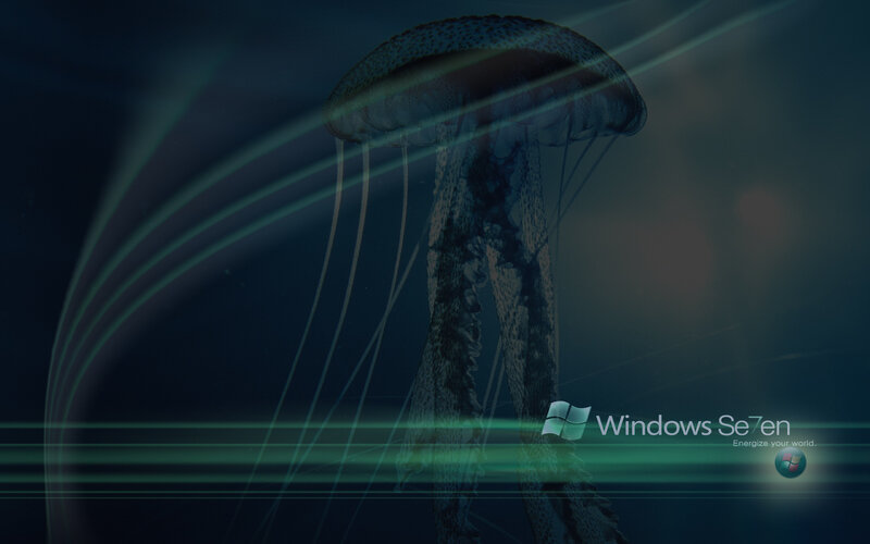Windows 7 jellyfish wallpaper
