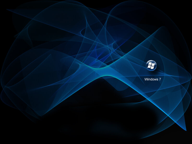 Windows 7 Login Screen — Blue