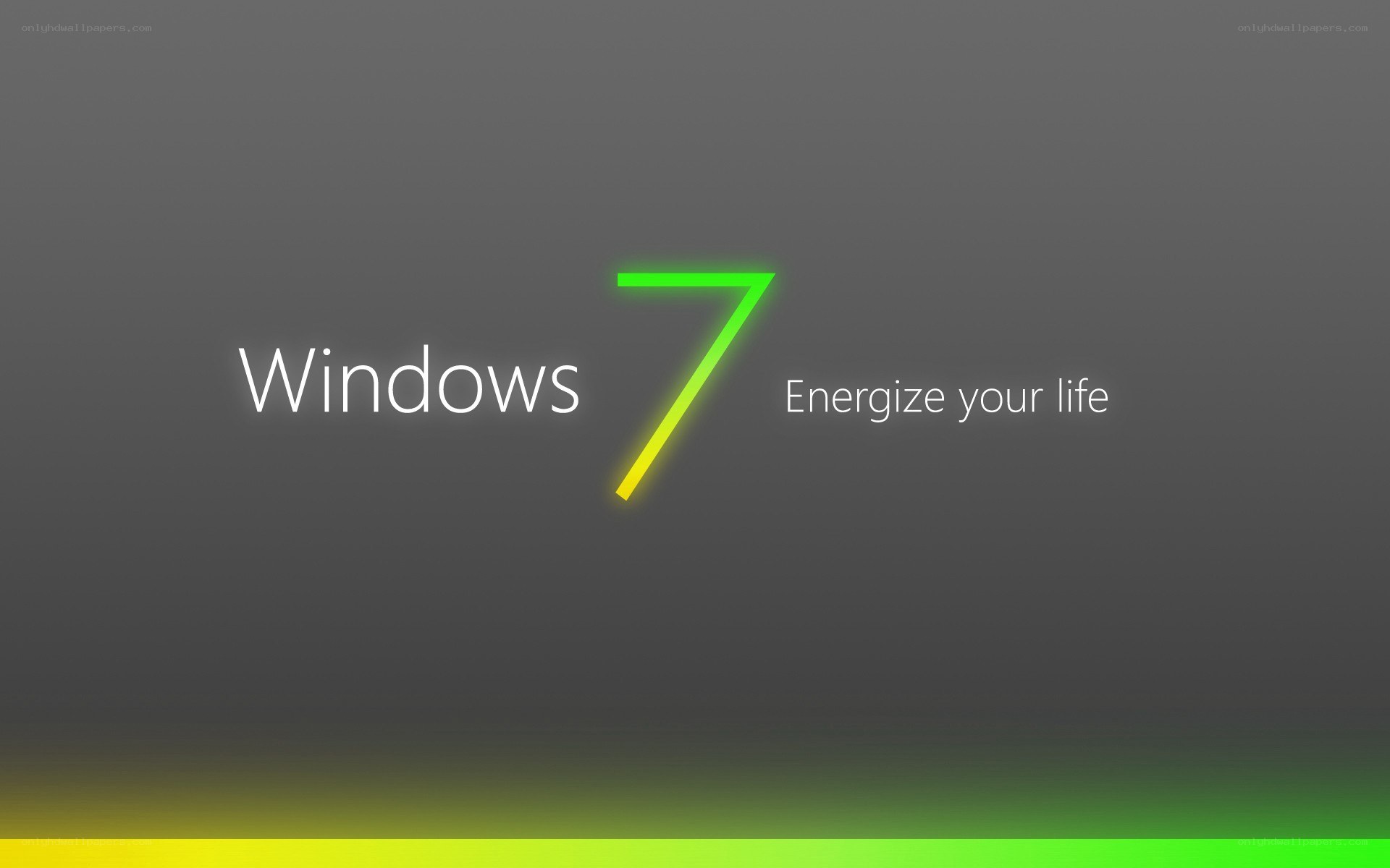 Windows 7 logo and slogan