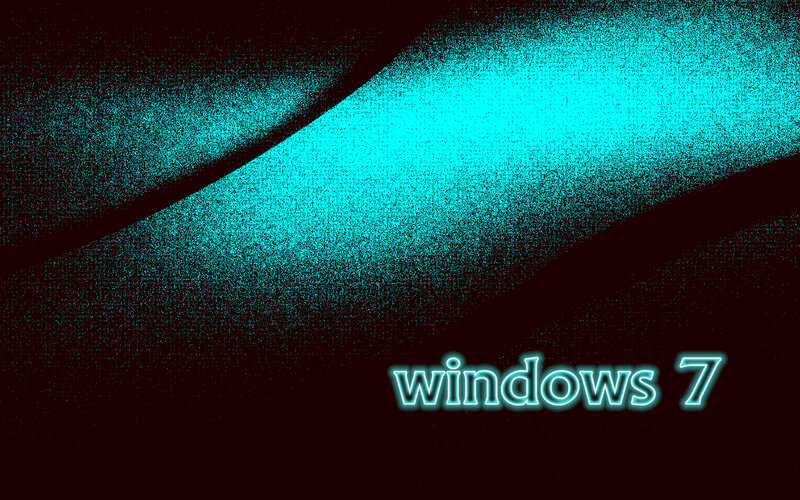 Windows 7 Logo — Black, Dark, Digital Art, Text