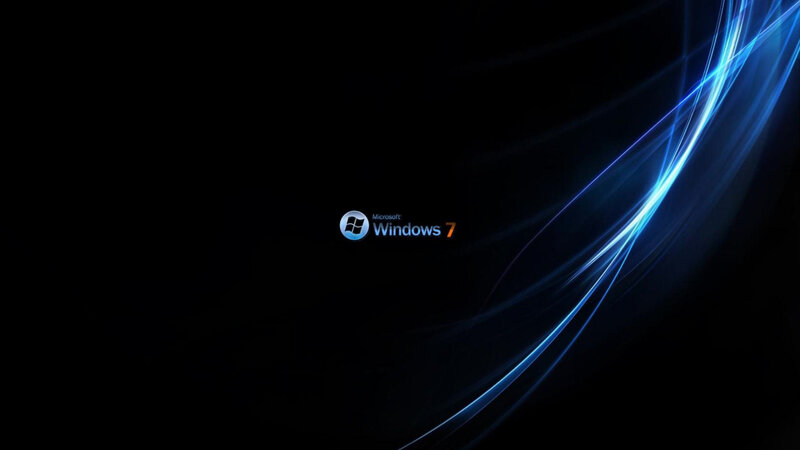 Windows 7 Logo — Black, Dark, Futuristic