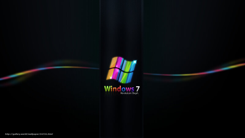 Windows 7 Logo — Black, Dark, Vibrant