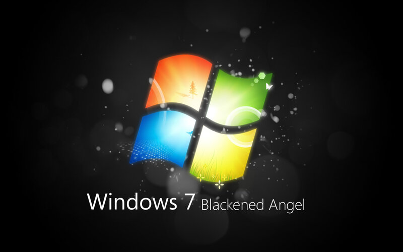 Windows 7 Logo — Black, Dramatic