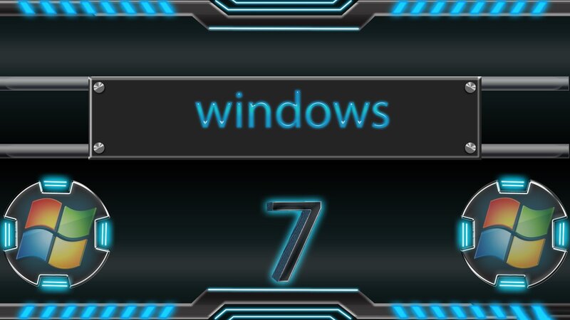 Windows 7 Logo — Black, Futuristic