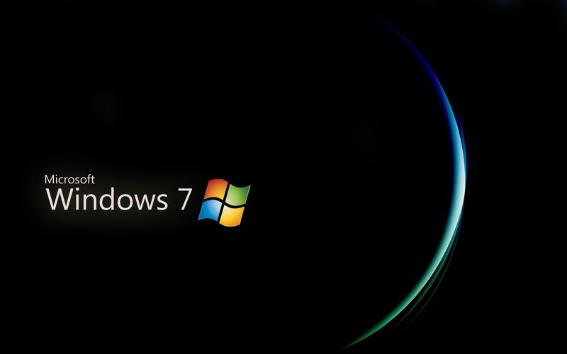 Windows 7 Logo — Black, Green