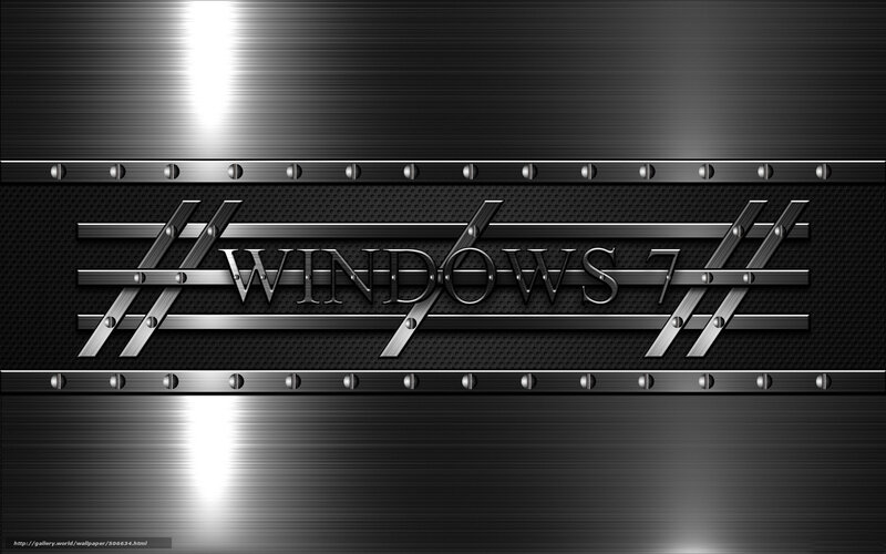 Windows 7 Logo — Black, Industrial, Digital Art