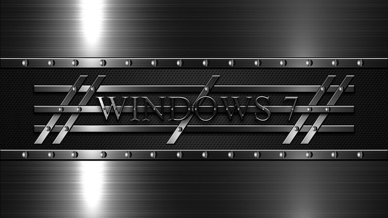 Windows 7 Logo — Black, Industrial