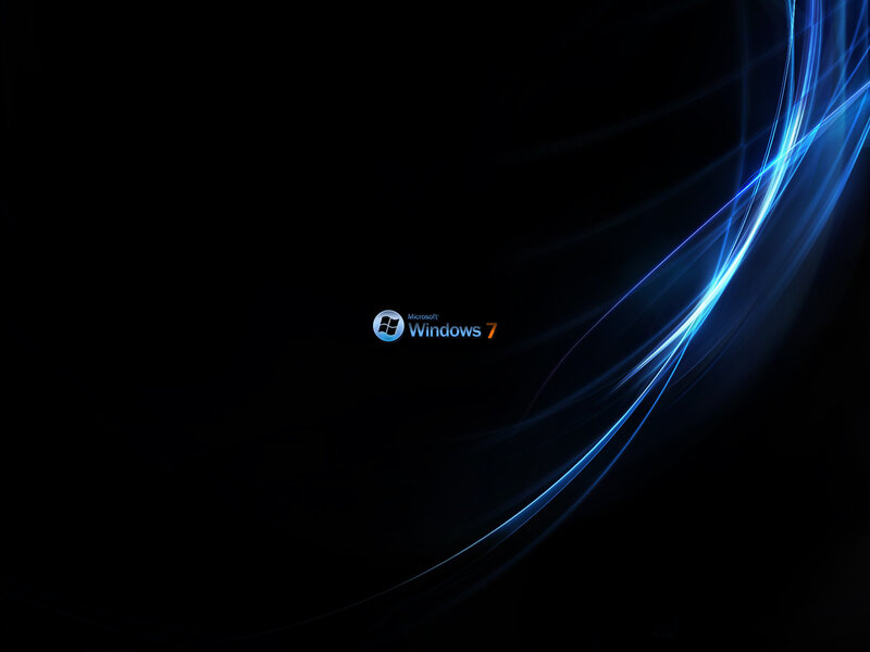 Windows 7 Logo — Black, Light Streaks