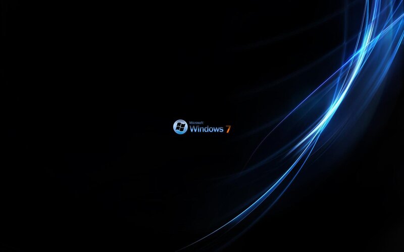 Windows 7 Logo — Black, Microsoft Windows 7