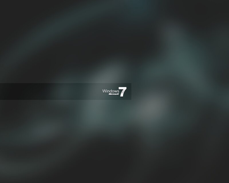 Windows 7 Logo — Black, Minimalist, Digital Art, Gray