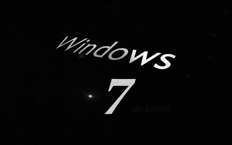 Windows 7 Logo — Black, Minimalist, Night