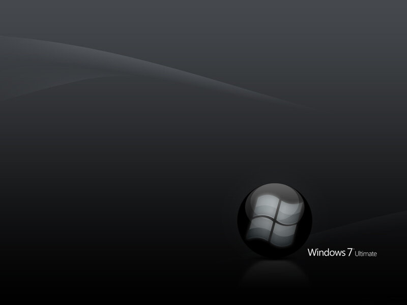 Windows 7 Logo — Black, Minimalist