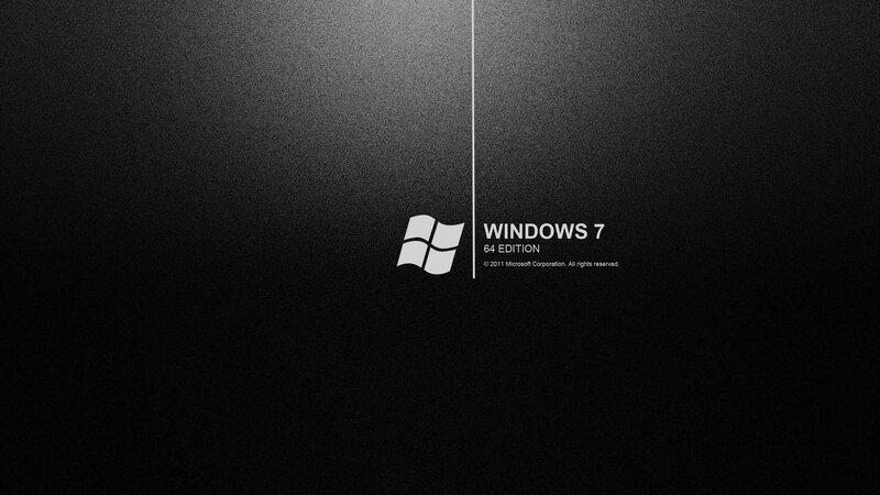 Windows 7 Logo — Black, Neutral, Minimalist