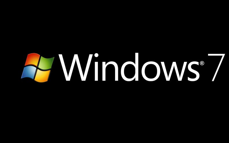 Windows 7 Logo — Black, Neutral, Vector Art