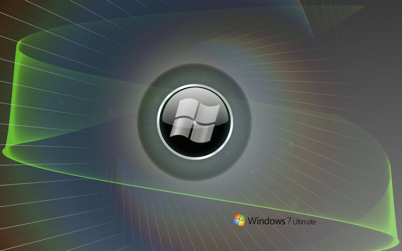 Windows 7 Logo — Black, Technological, Digital Art, Text