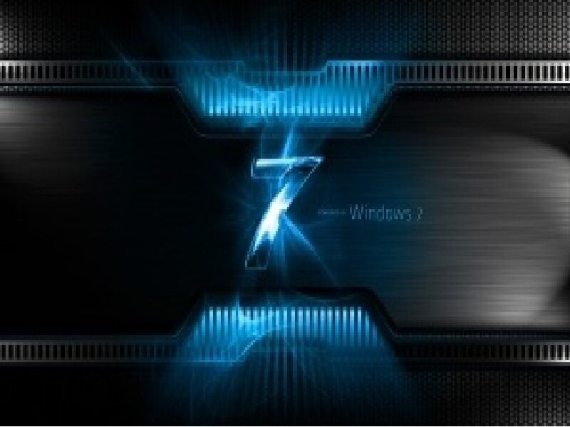 Windows 7 Logo — Black, Technological, Digital Art