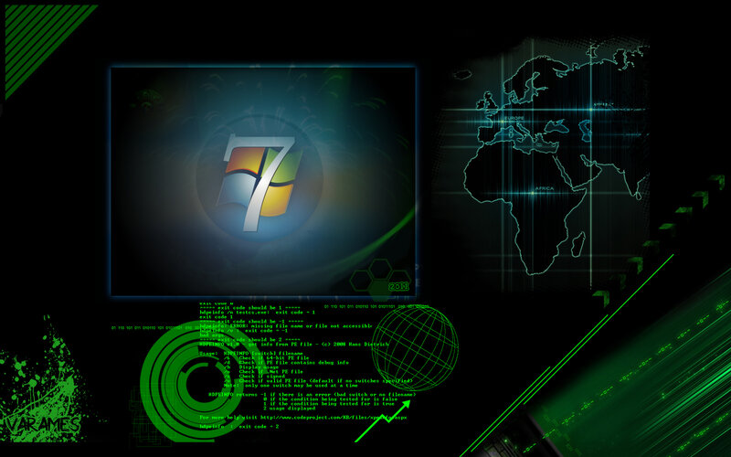 Windows 7 Logo — Black, Technological