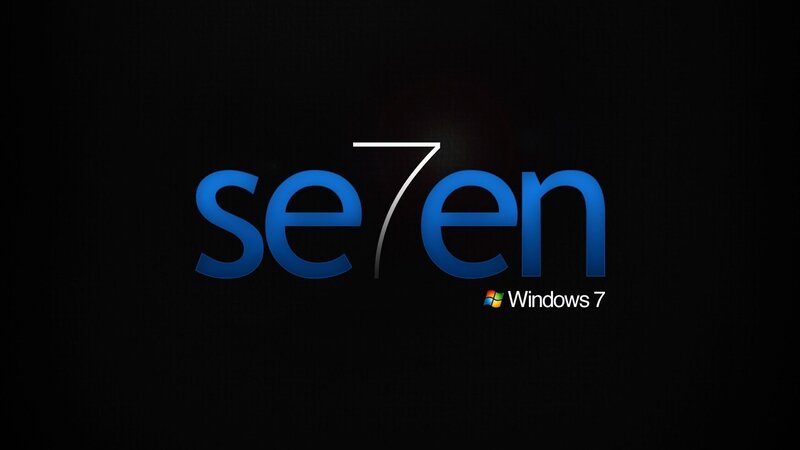 Windows 7 Logo — Black, Text