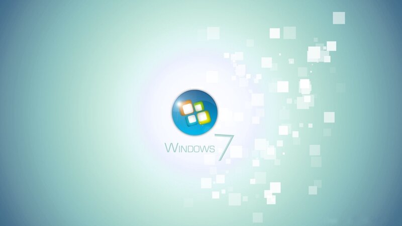 Windows 7 Logo — Blue, Calm, Digital Art, Text, Squares