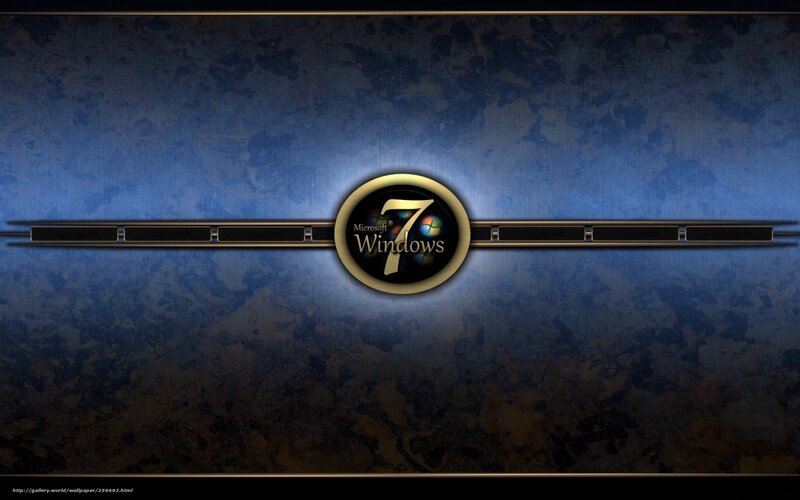 Windows 7 Logo — Blue, Dramatic, Digital Art, Text, Striped Bar