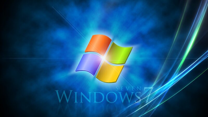 Windows 7 Logo — Blue, Dynamic, Digital Art