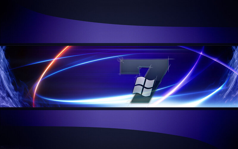 Windows 7 Logo — Blue, Futuristic, Digital Art