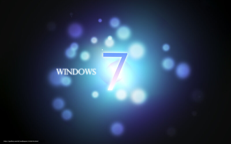 Windows 7 Logo — Blue, Glowing