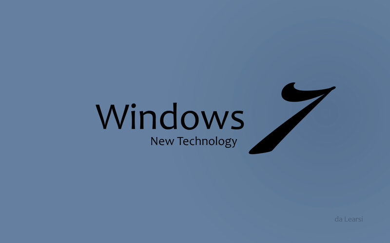 Windows 7 Logo — Blue, Minimalist, Vector Art, Text
