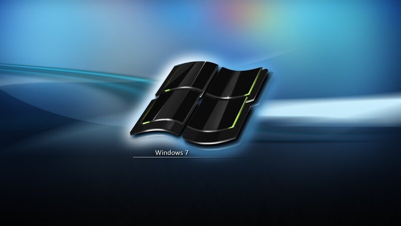 Windows 7 Logo — Blue, Modern, Digital Art