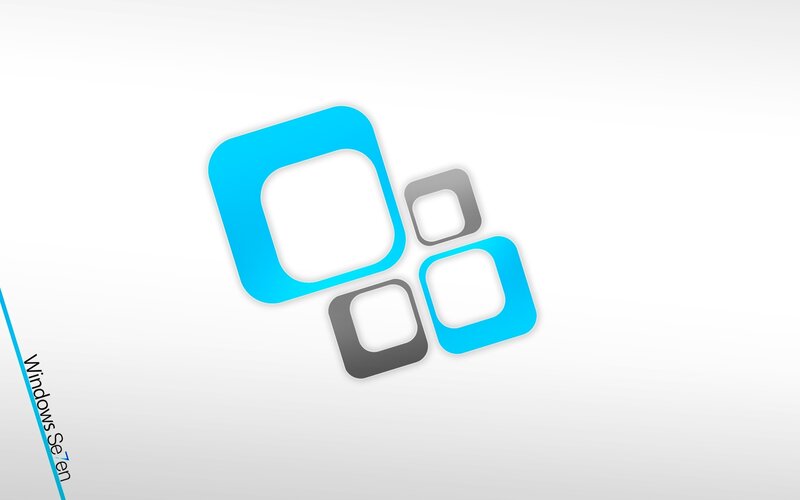 Windows 7 Logo — Blue, Neutral, Vector Art, Text