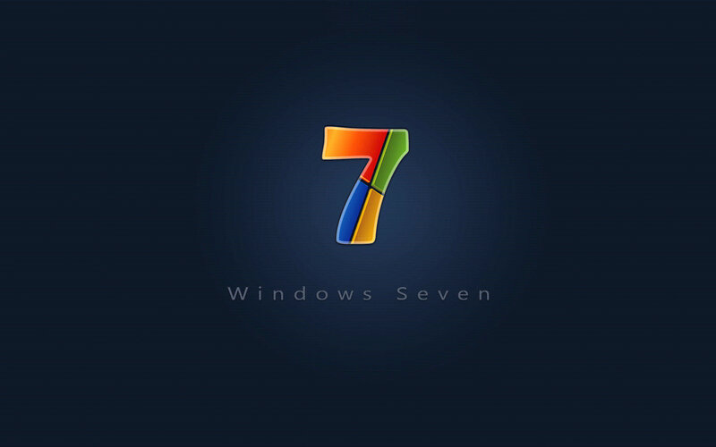 Windows 7 Logo — Blue, Number Seven