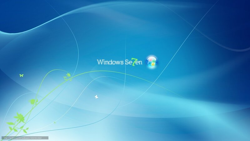 Windows 7 Logo — Blue, Serene, Digital Art, Butterflies