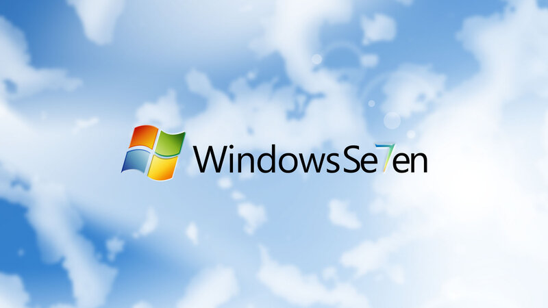 Windows 7 Logo — Blue, Serene, Digital Art, Clouds